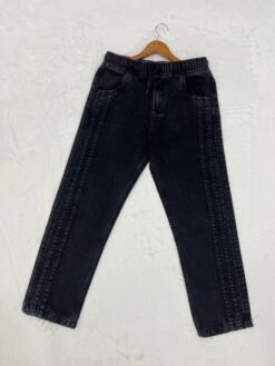 Denim Stripe Baggy Pant – Mate Black