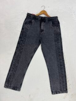 Denim Stripe Baggy Pant – Middle Gray