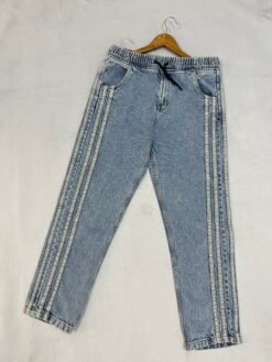 Denim Stripe Baggy Pant – Light Sky