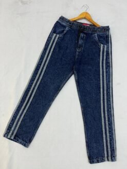 Denim Stripe Baggy Pant – Deep Blue