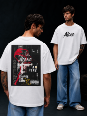 Premium Printed Oversized T-Shirt - White