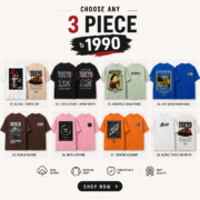 Choose Any 3 Premium Printed Drop Shoulder
