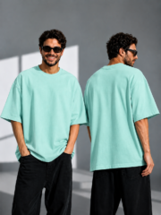 Premium Drop Shoulder T-Shirt –  LIME GREEN